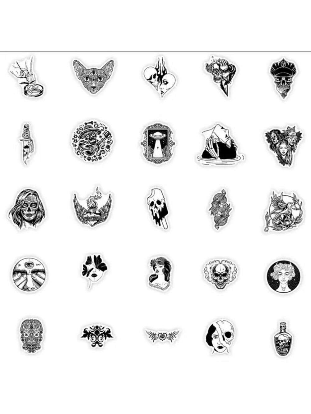 2/$10 25 Piece Gothic Sticker Set - Picture 4 of 6